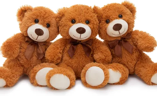 Miniatura 23 de MorisMos 10 Osos de Peluche a Granel para Baby Shower, Osos de Peluche Lindos de 14 Pulgadas Animales de Peluche de Felpa, Pequeños Osos de Peluche