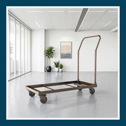 Miniatura 15 de OEF Furnishings OEFDY700/800 - Carrito de acero resistente de grado comercial con ruedas