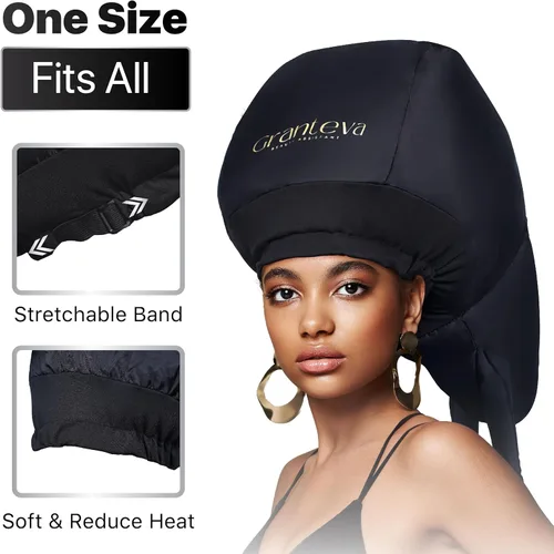 Miniatura 4 de Gorro de pelo de acondicionamiento profundo, accesorio de secadora con capucha para aceite caliente, máscaras y tratamientos de proteínas, tapa