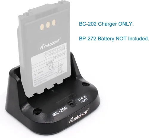 Miniatura 4 de BC-202 Cargador rápido compatible con ICOM ID-31 ID-31A ID-31E ID-51 ID-51A ID-51E ID-52 ID-52A ID-52E IC-705 IP-100H IP-503H IP-501H Radio BP-271