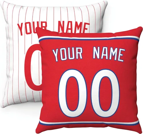 ANTKING Paquete de 2 almohadas personalizadas con cualquier nombre y número, regalo personalizado para hombres, mujeres y niños Para Philadelphia
