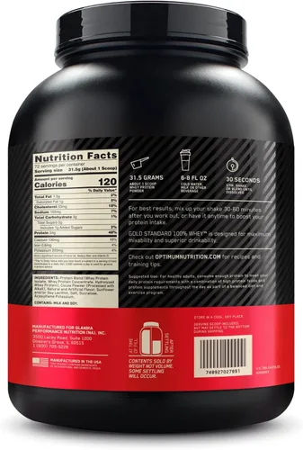 Miniatura 9 de Optimum Nutrition Estándar dorado 100% Proteína de Suero de Leche en Polvo, Pie de lima, 1.8 Libra