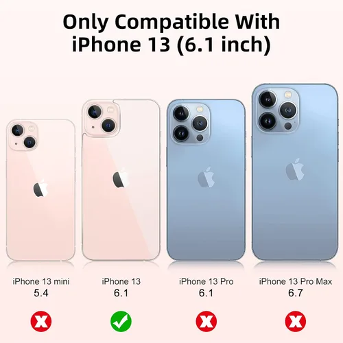 Miniatura 7 de [Paquete de 2] Protector de pantalla trasera para iPhone 13 para iPhone 13, protector de pantalla de vidrio templado antiarañazos y burbujas
