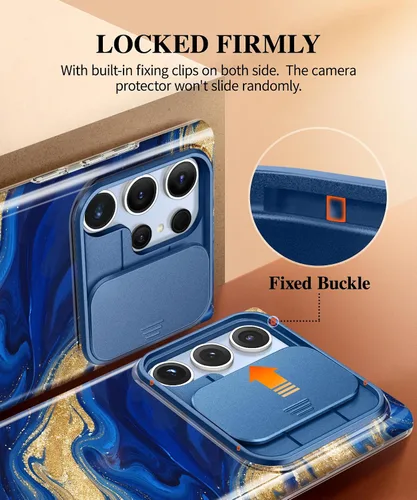 Miniatura 4 de GVIEWIN Funda para Samsung Galaxy S23 Ultra con cubierta deslizante para cámara, [protección contra caídas de grado militar] diseño delgado