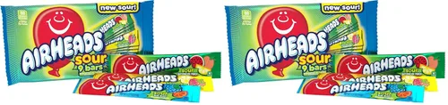 Miniatura 6 de Airheads Dulces, sabores de frutas surtidos, caja de cine, barras de tamaño completo envueltas individualmente, sin fusión, 6 barras por caja, 12