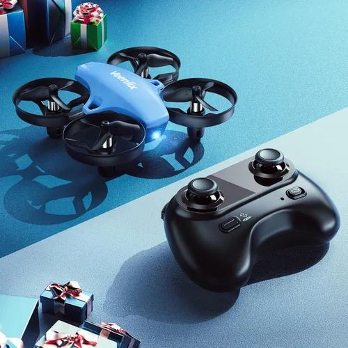 Miniatura 7 de Veeniix V995 Mini drones para niños de 14+ y principiantes, cuadricóptero RC de interiores, pequeño avión helicóptero con giros 3D, rotación