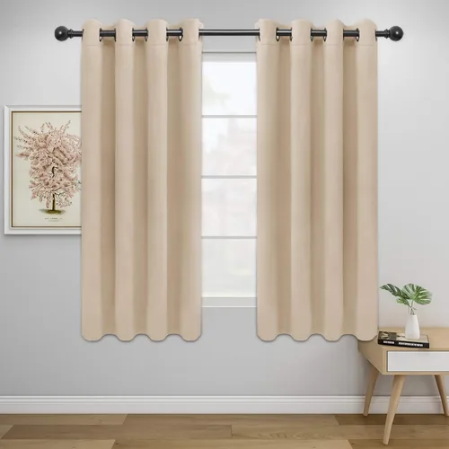 Miniatura 117 de Easy-Going - Cortinas opacas para dormitorio, aislamiento térmico sólido con ojales, cortinas de ventana para reducción de ruido, cortinas