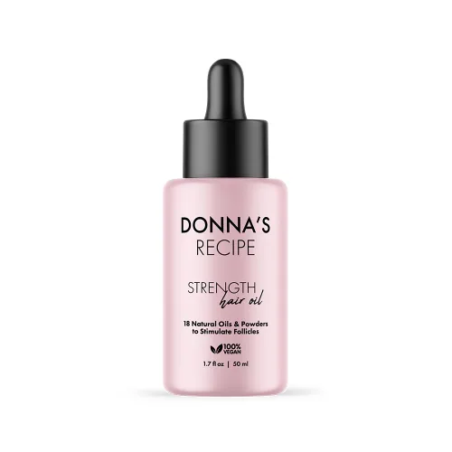 Receta de Donna por Tabitha Brown Aceite para Cabello Fuerte | Mezcla de 18 aceites naturales y polvo, tratamiento ligero y de rápida absorción para