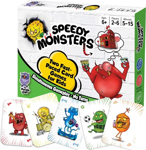 Miniatura 9 de Juegos de memoria ganadores del premio Hiding Monsters para niños de 4 a 8 años con una rueda giratoria. Divertido y fácil de jugar. Juegos a juego