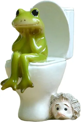 Miniatura 5 de Estatuas de rana miniatura de jardín - Que tengas un buen día Smile Everyday Flower Frog