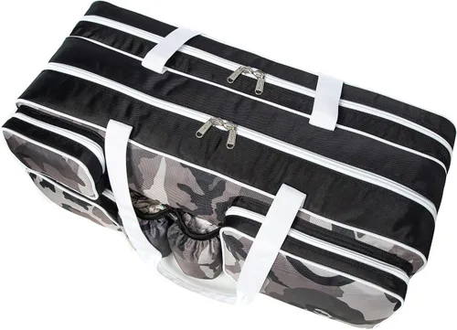 Miniatura 6 de K-Cliffs Bolsa de raqueta de tenis Nylon balístico de lujo Compartimento para zapatos Camuflaje
