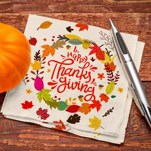 Miniatura 4 de Gatherfun Servilletas de papel desechables de hojas caídas para fiesta de Acción de Gracias, cena, fiesta, otoño, decoración de fiesta, paquete de 50