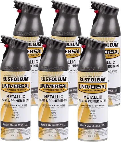 Miniatura 131 de Rust-Oleum 245197 Pintura en aerosol universal para todas las superficies, 12 onzas, negro satinado