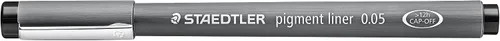 Staedtler Forro de pigmentos, bolígrafo de punta fina para dibujar, dibujar, diario, 0.197 in, negro, 308 005-9
