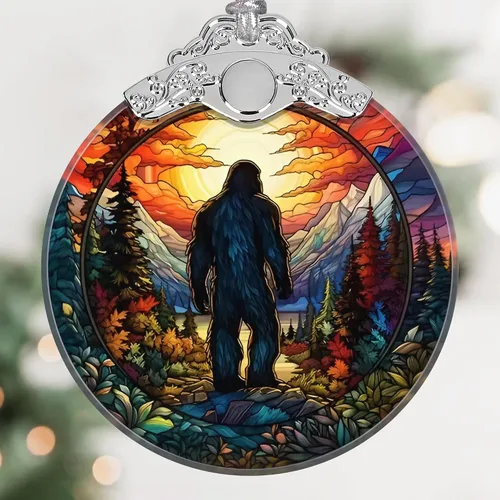 Miniatura 8 de Adorno colgante de vidrieras de Phoenix, idea de decoración para árbol de Navidad