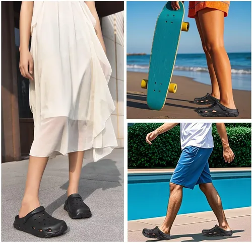 Miniatura 2 de Scecocrs Zuecos con Soporte de Arco para Mujeres y Hombres Zapatos de Jardín para Adultos Deslizables para Exteriores Sandalias Deportivas de Verano