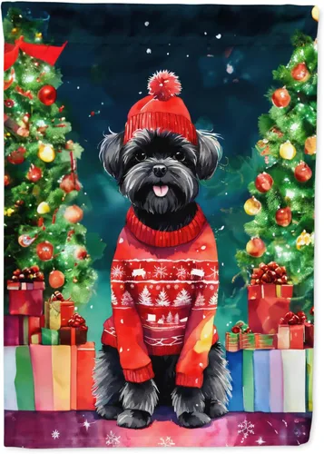 Caroline's Treasures DAC3321GF Bandera de Jardín Navideña de Affenpinscher Bandera de Buzón Bandera Decorativa de Patio Banner Exterior Arte de