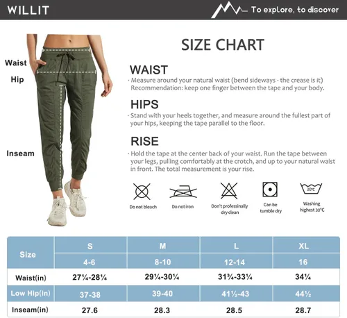 Miniatura 7 de Willit Pantalones deportivos de estudio para mujer, para baile, senderismo, viajes, a rayas, con cordón y bolsillos