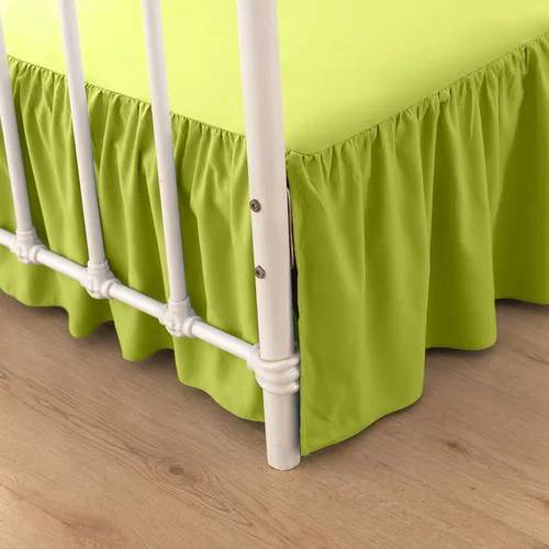 Miniatura 15 de TSUTOMI Falda de Cama Negra Tamaño Twin con Volantes y Esquinas Divididas, Falda de Cama Twin Caída de 12 Pulgadas, Falda de Cama Tamaño Twin Negra