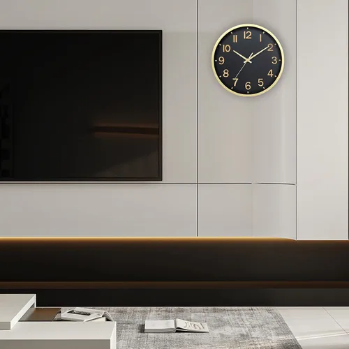 Miniatura 8 de Relojes de Pared a Pilas de 8 Pulgadas, Reloj de Pared Moderno Silencioso Sin Tictac para Sala de Estar, Dormitorio, Cocina, Oficina, Aula, Negro