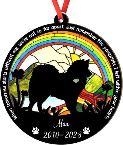 Miniatura 73 de Adorno personalizado para atrapasoles de sabueso afgano, adorno de Navidad de sabueso afgano, regalo para perro amante, sabueso afgano conmemorativo