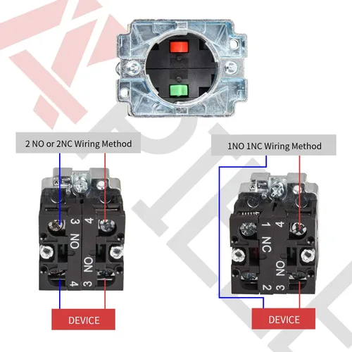 Miniatura 6 de APIELE Interruptor de botón de parada de emergencia hongo rojo NC de 22 mm 600 V 10 A XB2-01ZS