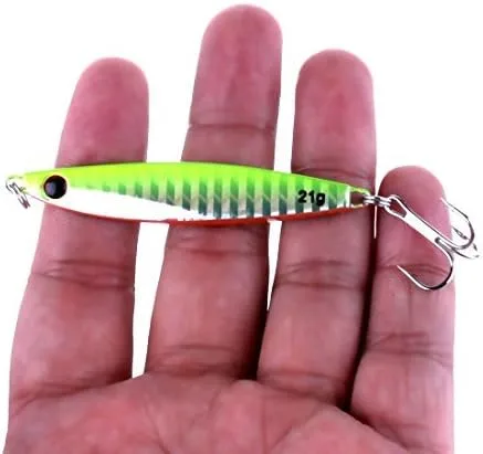 Miniatura 6 de 7 unids metal duro mar hundimiento plomo pesca señuelos wobbler lucio carpa trucha perca calamar bagre pesca cebos 0.49 oz/0.74 oz