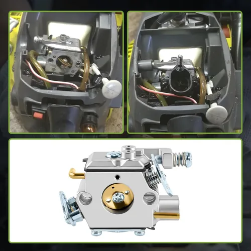 Miniatura 5 de 309376002 Carburador para motosierra de gas Ryobi RY3714 RY3716 Carb with Gasket Fuel Filter Fuel Line Hose Spark Plug Primer Bulb Adjustment Tool