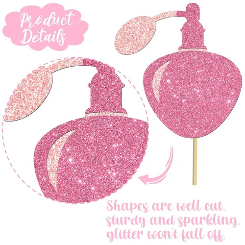 Miniatura 4 de 12 piezas de centro de mesa de maquillaje con purpurina, para spa, maquillaje, decoraciones de fiesta de cumpleaños para mesa, cosméticos, lápiz
