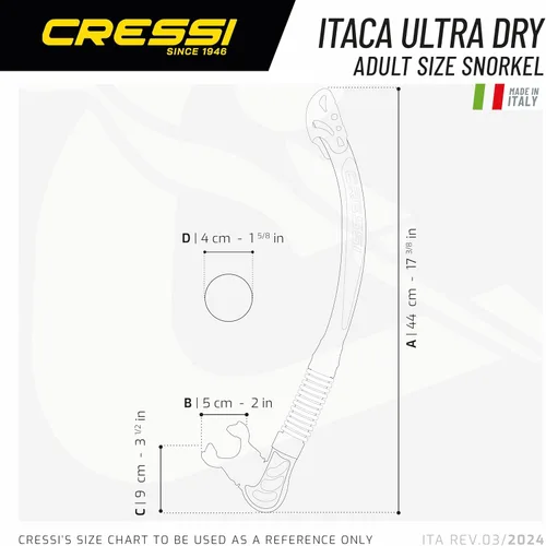 Miniatura 4 de Cressi Esnórquel seco plegable para adultos para buceo, esnórquel - Alpha Ultra Dry Hecho en Italia negro/púrpura/transparente