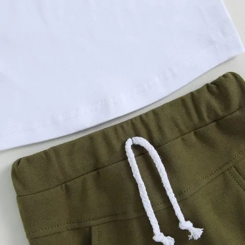 Miniatura 6 de Conjunto de camiseta de manga corta para bebé niño y niña, camiseta de manga corta, pantalones cortos casuales, ropa para recién nacidos, 6, 12, 18
