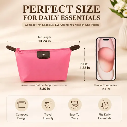 Miniatura 7 de Bolsas de cosméticos, bolsas de aseo para mujer, paquete de 8 bolsas organizadoras de artículos de tocador, bolsa de maquillaje de viaje