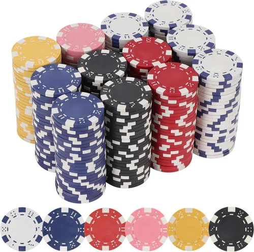 Fichas de póquer de 11.5 gramos, fichas de póquer de casino para Texas Hold'em, fichas de blackjack, kit de juegos de póquer de casino, juego de 6
