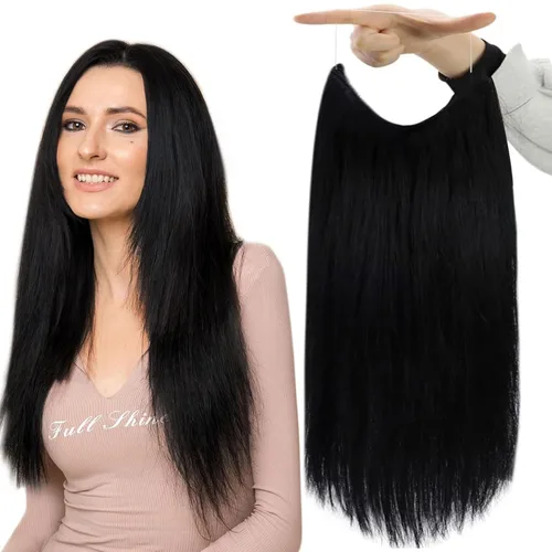 Miniatura 59 de Fshine - Extensiones de cabello humano con clip, de 16 pulgadas, con clip, color marrón chocolate, mezcla de rubio caramelo, extensiones de cabello