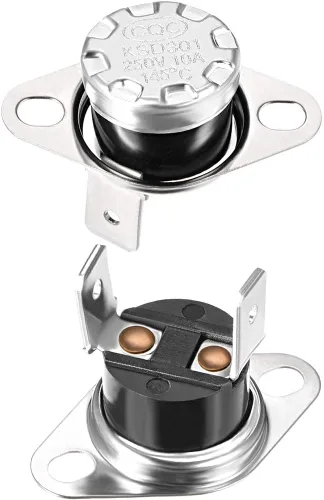 Miniatura 46 de uxcell KSD301 Termostato 104.0 °F/104°F 10A N.C Ajustar interruptor de temperatura de disco rápido para microondas, horno, cafetera 2 piezas