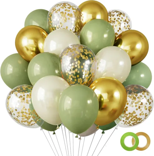 Miniatura 9 de RUBFAC 65 piezas de globos de 12 pulgadas, kit de globos rojos, negros y blancos con confeti y cintas para cumpleaños, bodas, baby shower, Negro