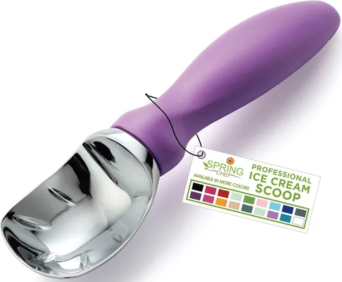 Miniatura 36 de Spring Chef - Cuchara para helado resistente con mango cómodo - Cuchara profesional para helado para gelato, sorbete, masa de galletas, melón, yogur