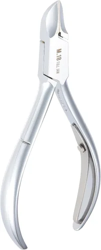 Miniatura 4 de NGHIA Pinza de uñas dorada - M-555 (acero duro): pinza acrílica de precisión de 16 mandíbulas con acabado chapado en oro, mango curvo y mecanismo