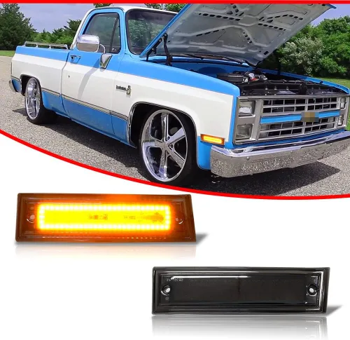 Miniatura 2 de Para 1981 1982 1983 1984 1985 1986 1987 1988 1989 1990 1991 Chevy GMC C/K 1500 2500 C10 C20 Suburban Blazer Jimmy Luces LED de Marcador Lateral