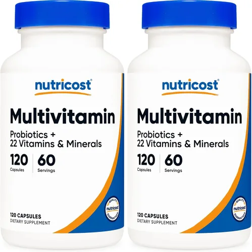 Miniatura 8 de Nutricost Multivitamínico con probióticos 120 cápsulas vegetarianas - Repleto de vitaminas y minerales