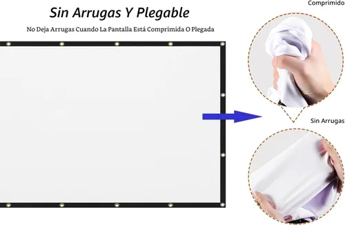 Miniatura 2 de Mdbebbron Pantalla de Proyección de 150 pulgadas 16:9 Plegable Anti-Arrugas Portátil Pantalla de Proyector de Películas para Oficina Teatro en Casa
