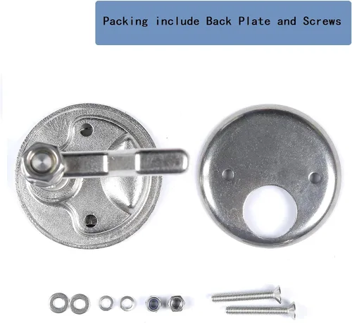 Miniatura 3 de Thorn Pestillo de leva de barco de acero inoxidable Marine Hatch Pull con placa trasera