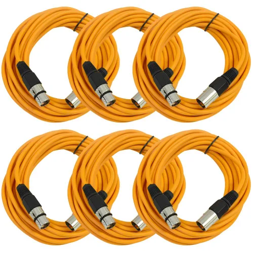 Miniatura 12 de Seismic Audio SAXLX-2Brown-Paquete de 6 cables de conexión XLR de 2 pies marrones - Cables de micrófono - Cables XLR macho a hembra - 2 pies