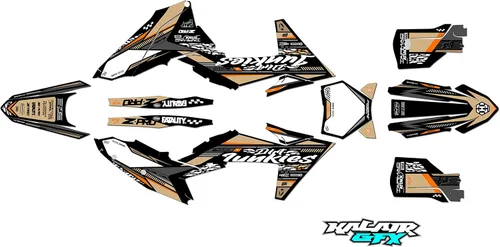 Miniatura 8 de Kit de gráficos para KTM Motocross 4-Stroke 250 SX-F, 350 SX-F y 450 SX-F (2023) Rugged Series Cyan 16 Mil - Adhesivo para motocicleta Dirt Pit