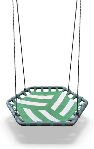 Bijou Kubix Swing - El columpio de plataforma moderno para niños, juego de columpio sensorial para jugar al aire libre y aventura en el patio trasero