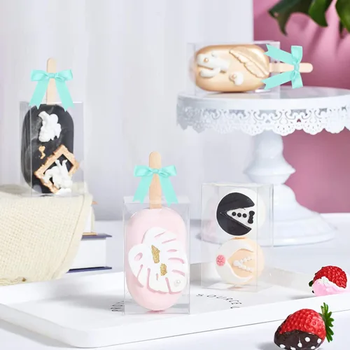 Miniatura 8 de Meseey 50 Piezas Lazos de Cinta de Satén con Alambre de 3 Pulgadas Aguamarina Preatados Premoldeados Lazos para Manualidades para Bolsas de Aqua