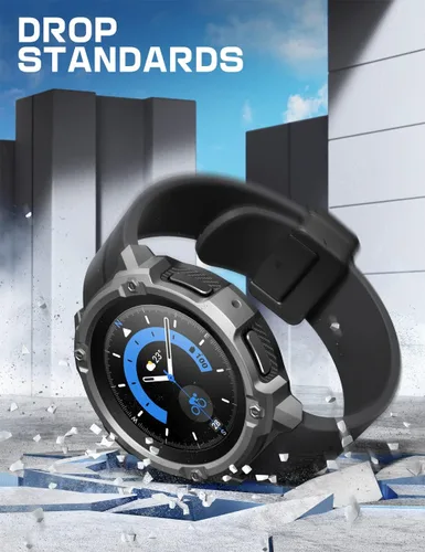 Miniatura 2 de SUPCASE Unicorn Beetle - Funda protectora resistente para Galaxy Watch 5 Pro de 1.772 in (2022), con 2 protectores de pantalla (negro)