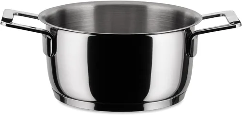 Miniatura 2 de A Di Alessi,AJM101/16 "Ollas y sartenes", cazuela con dos asas en acero inoxidable 18/10 pulido espejo, 1 cuarto de galón 23 oz