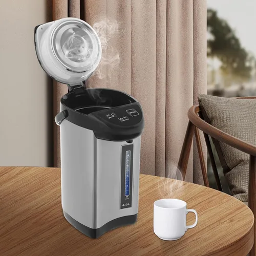 Miniatura 3 de Hervidor eléctrico de 4 litros, tetera de acero inoxidable con 3 modos de dispensación de agua, olla eléctrica para cocina, comedor, sala de estar