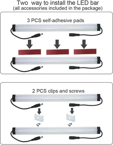 Miniatura 5 de Luces LED Litever bajo clóset, Blanco, LL-008-6P, 31.00watts, 120.00 volts Cable negro- Luz diurna blanca 5000K